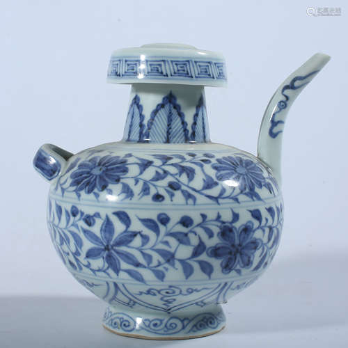 Blue and white pot of Yuan Dynasty