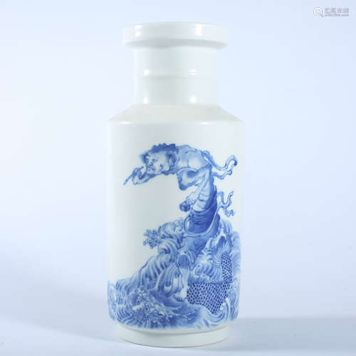 Republic of China blue and white bottle