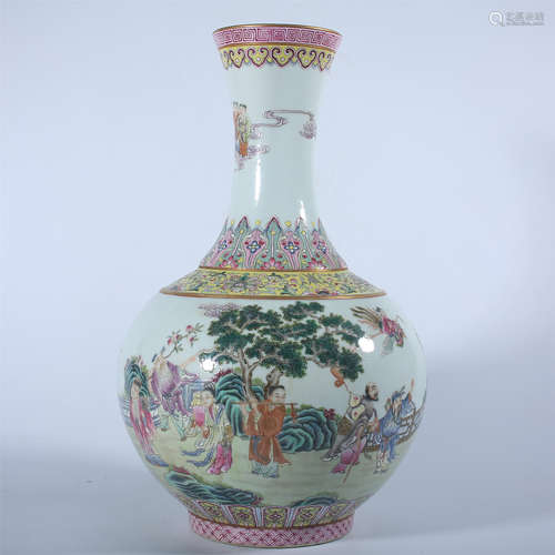 Qing Dynasty Guangxu pastel vase