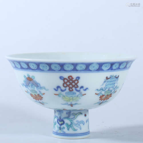 Qing Dynasty Qianlong doucai goblet