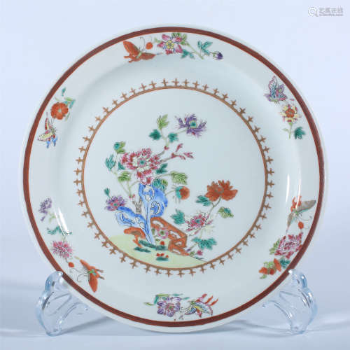 Qing Dynasty Yongzheng pastel plate