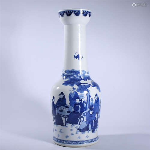 Qing Dynasty Kangxi blue and white bottle