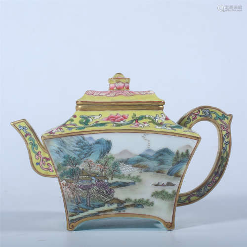 Qing Dynasty Qianlong pastel teapot