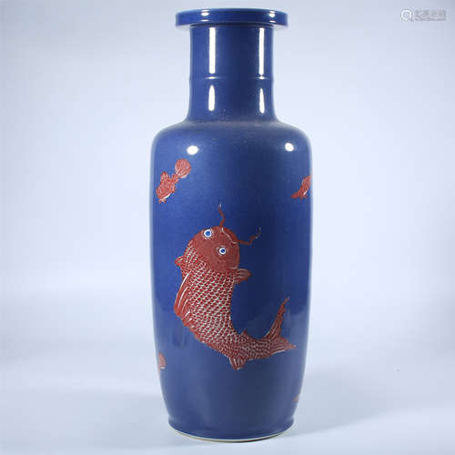 Pastel mallet bottle of Kangxi in Qing Dynasty