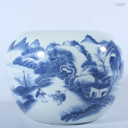 Qing Dynasty Kangxi blue and white VAT