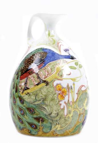 Rozenburg The Hague, eggshell porcelain jug painted by S. Sc...