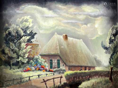 Dirk Verstraten, Rotterdam 1892-1946 Hilversum, Farm near Ro...