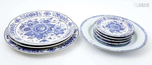 Various earthenware and porcelain plates