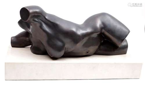 Horacio Martire Wolff, bronze sculpture of a reclining nude ...