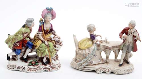 2 Meissen porcelain sculpture groups