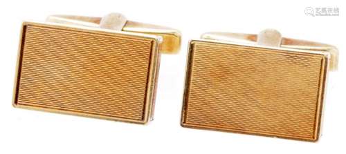 14K yellow gold cufflinks, 15.20 grams