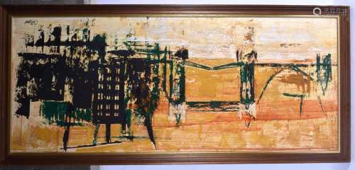 Continental School (20th Century) Oil on board, Abstract Lon...