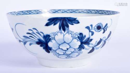AN 18TH CENTURY LIVERPOOL CHRISTIANS BLUE AND WHITE BOWL pai...