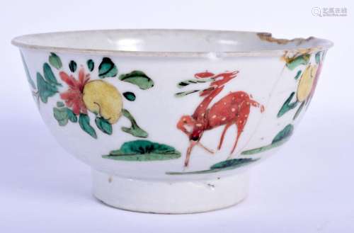 A 17TH CENTURY CHINESE WUCAI PORCELAIN PROVINCIAL BOWL Ming,...