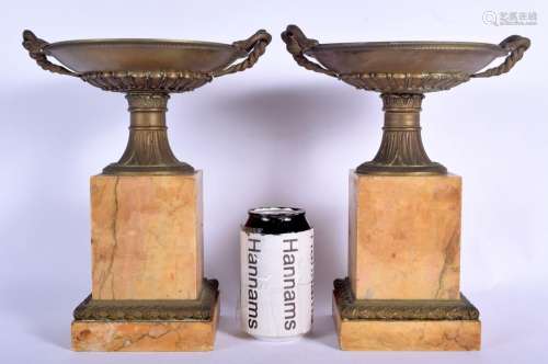 A PAIR OF 19TH CENTURY ITALIAN GRAND TOUR BRONZE AND SIENNA ...