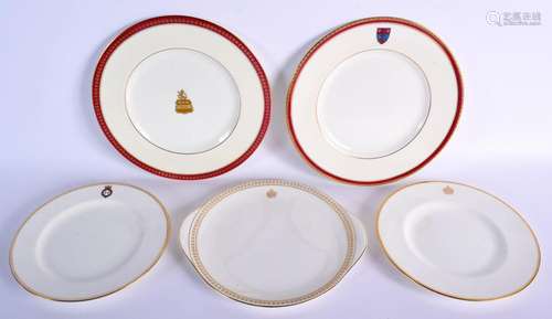 20th c. Minton crested plates, One made for Prince Henry Duk...