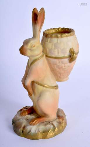 Royal Worcester rare figure of Brer Rabbit decorated in blus...