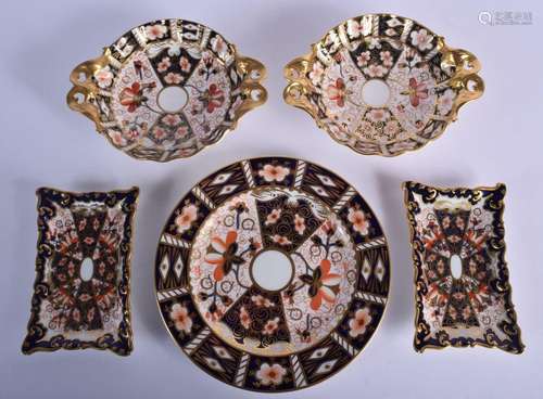 Royal Crown Derby imari pattern 2451: two rectangular dishes...