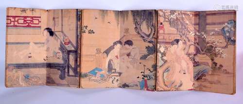 A CHINESE EROTIC BOOKLET 20th Century. 85 cm x 15 cm.