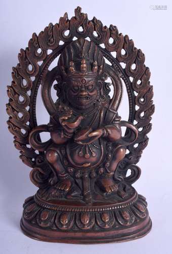 A CHINESE BRONZE BUDDHA 20th Century. 18 cm x 9 cm.