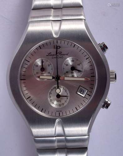 A LUCIAN PICARD CHRONOGRAPH WRISTWATCH. 150 grams. 4 cm wide...