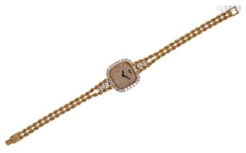 A Lady's diamond cocktail watch, by Piaget retailed by ...