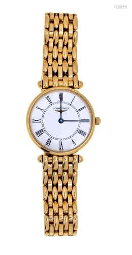 A Lady's two tone wristwatch,by Girard Perregaux, the c...