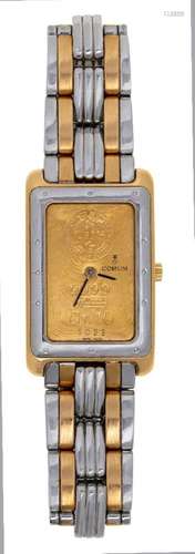 An Ingot bar, quartz wristwatch, by Corum, the rectangular t...