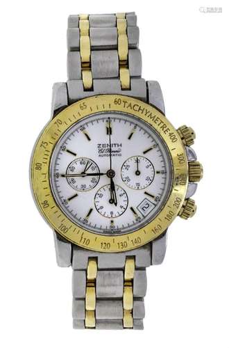 An 'EI Primero Rainbow' chronograph two tone autom...