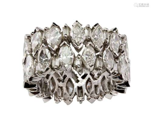 A diamond broad design eternity ring, attributed to Kutchins...