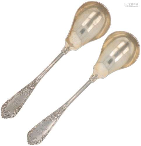 (2) piece set of silver spoons.