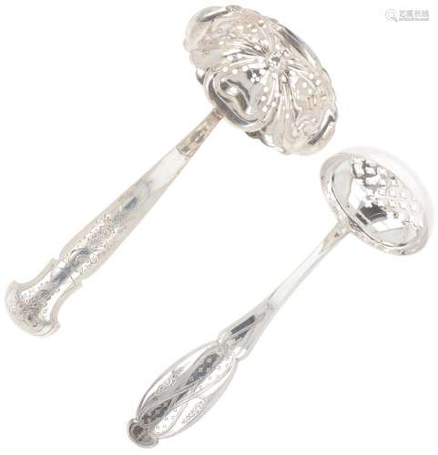 (2) piece lot of silver sprinkler spoons.