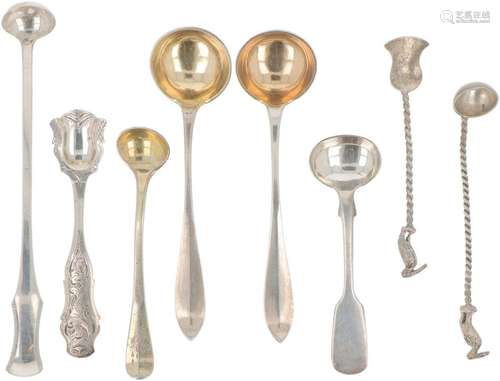 (8) piece lot of various silver spoons.