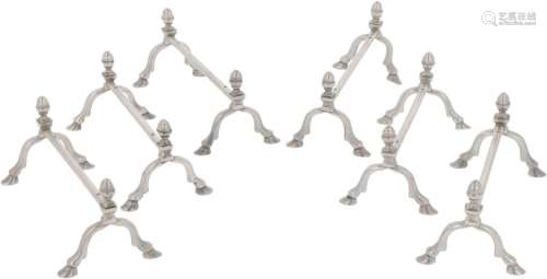 (6) piece set of silver knife rests.