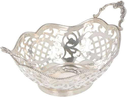 Silver bonbon basket.