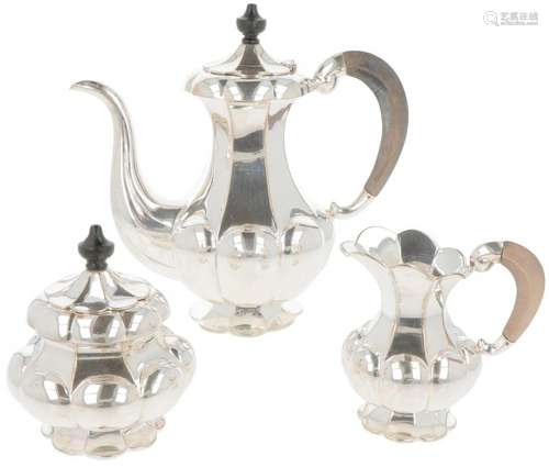 (3) piece silver coffee set.