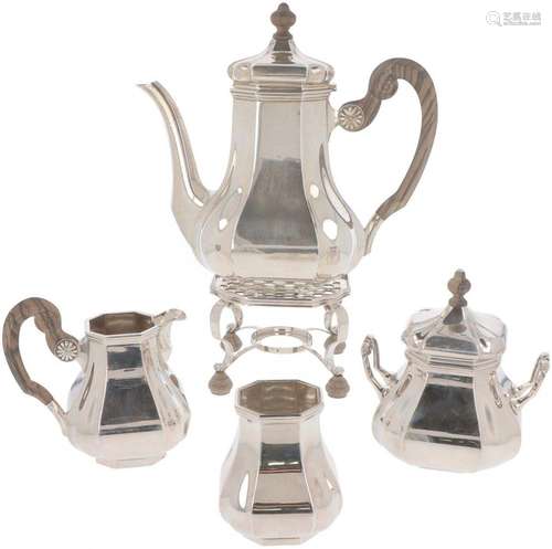 (5) piece coffee set silver.