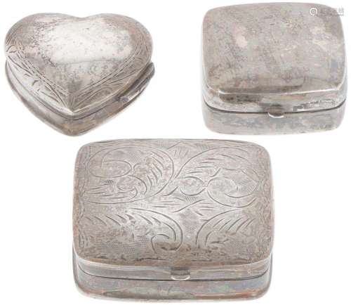 (3) piece lot of various boxes of silver.