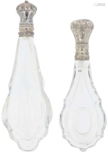 (2) perfume bottles of silver.