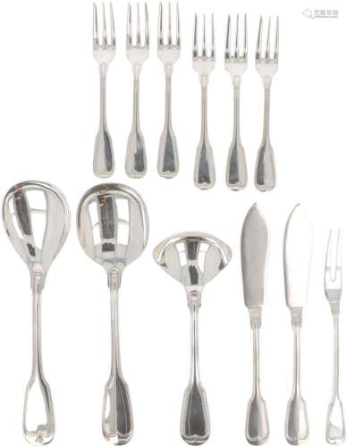 (12) piece silver plated cutlery set.