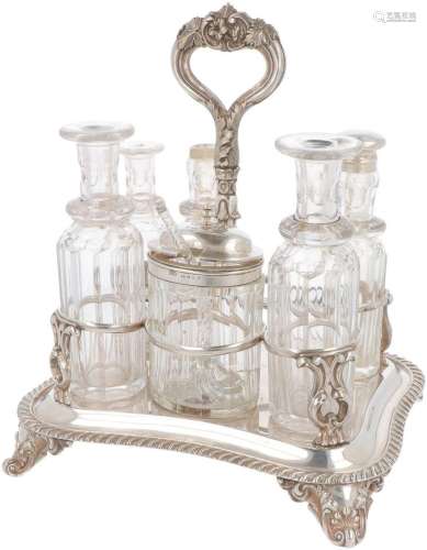 Condiment set silver plated / silver.