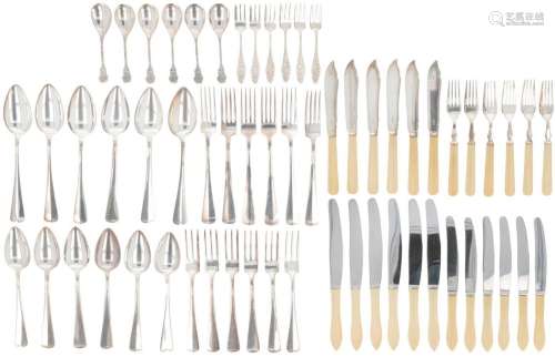 (60) piece silver plated lot of cutlery.