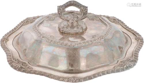 A Double Usage serving dish silver plated.