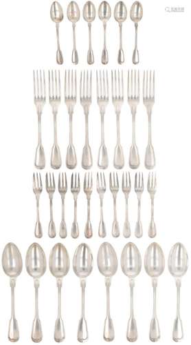 (32) piece silver plated cutlery set.