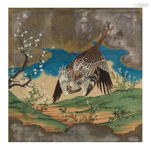 Japon, fin de la période Edo, vers 1850 Peinture à l'en...
