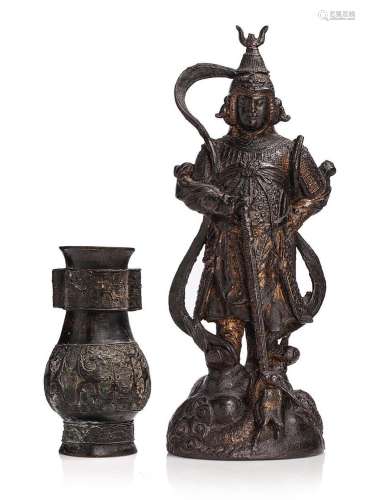 Chine, période Ming (1368-1644) Sujet en bronze