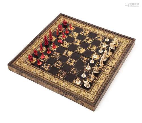 Chine, Canton, vers 1880 Coffret à jeux