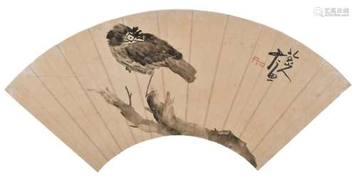 Badashanren (1626-1705) Bird Fan Page