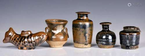 Five Chinese Pottery Jars