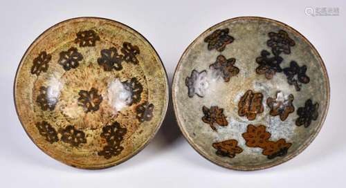 Two Chinese Plum Decorated Bowls